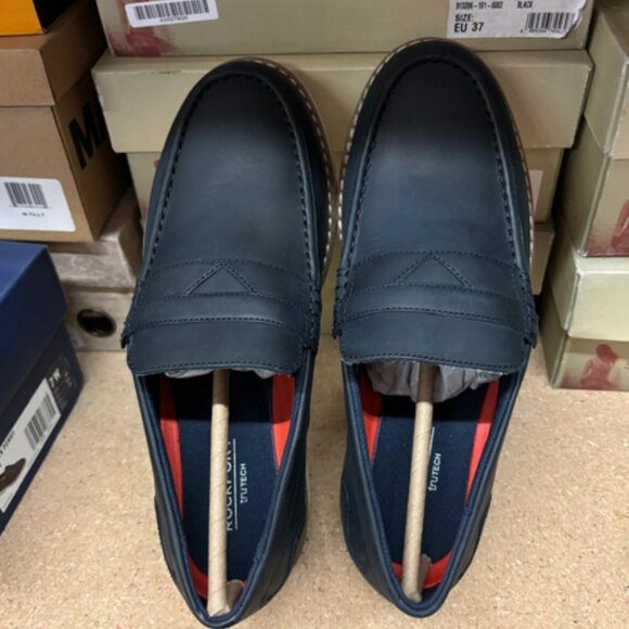 Rockport Mens Maverick Penny Blue Shoes (NWT) - Picture 9 of 9